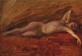William Woodward Reclining Nude oil painting picture